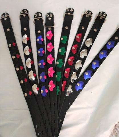 1" Dragon Scale Decorated Leather Choker
