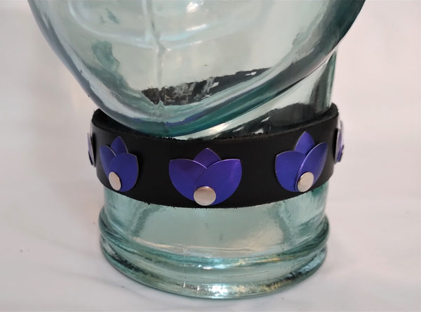 1" Dragon Scale Decorated Leather Choker