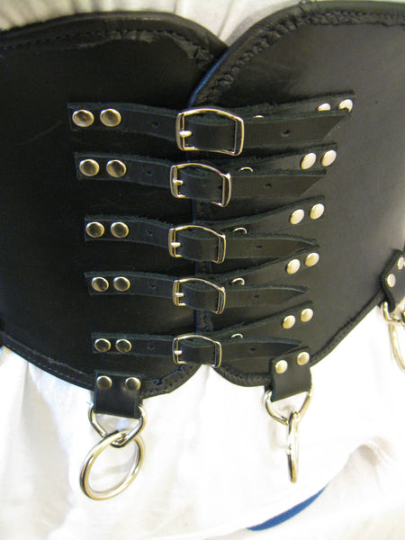 Wide Gothic Metal Waist Cincher