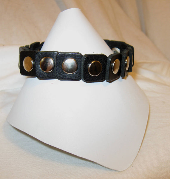 Leather Scale Studded Bracelets
