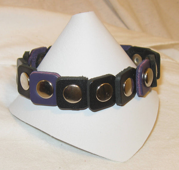 Leather Scale Studded Bracelets