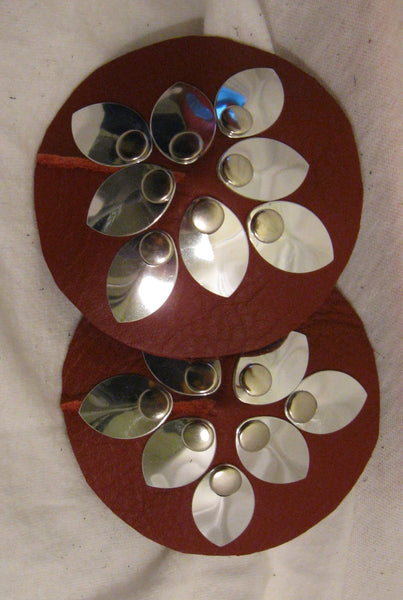 Studded and Scaled Leather Pasties in Multiple Colors
