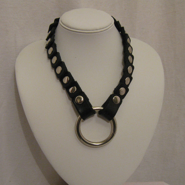 Leather Scale Hidden Catch Collar