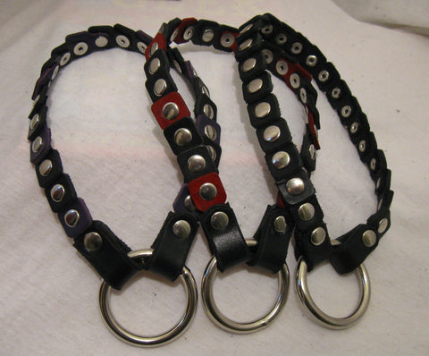 Leather Scale Hidden Catch Collar