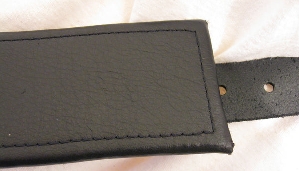 2" Wide Leather Lined Wrist Cuffs with Steel D ring and 1" Strap