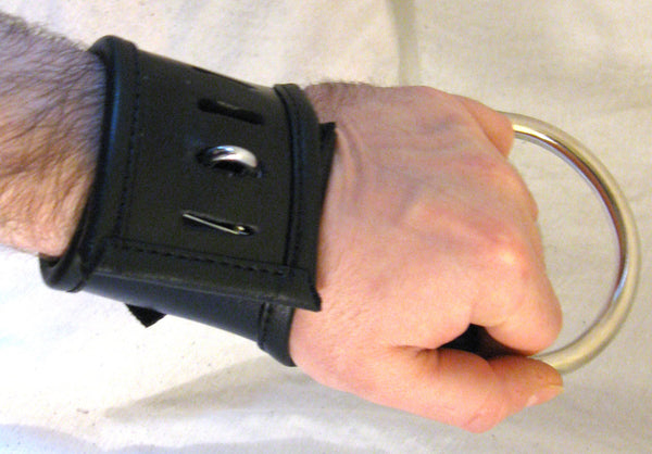 Hand Dyed Heavy Duty Leather Lined Suspension Cuffs