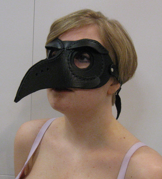 Hand Made Leather Raven/Crow Masquerade Mask