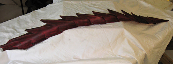 Leather Molded Belt Mounted 40" Red Dragon Tail