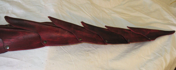 Leather Molded Belt Mounted 40" Red Dragon Tail